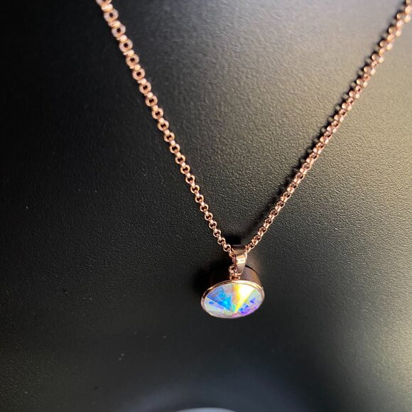 Butler FAC Rose Gold Prism Faceted Crystal Necklace NWT - Picture 4 of 9